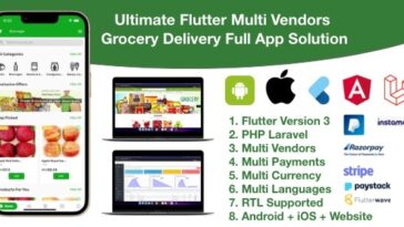 grocery delivery services ecommerce multi vendors Nulled Free Download