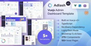 Adlash Vuejs Admin Dashboard Template Nulled Free Download